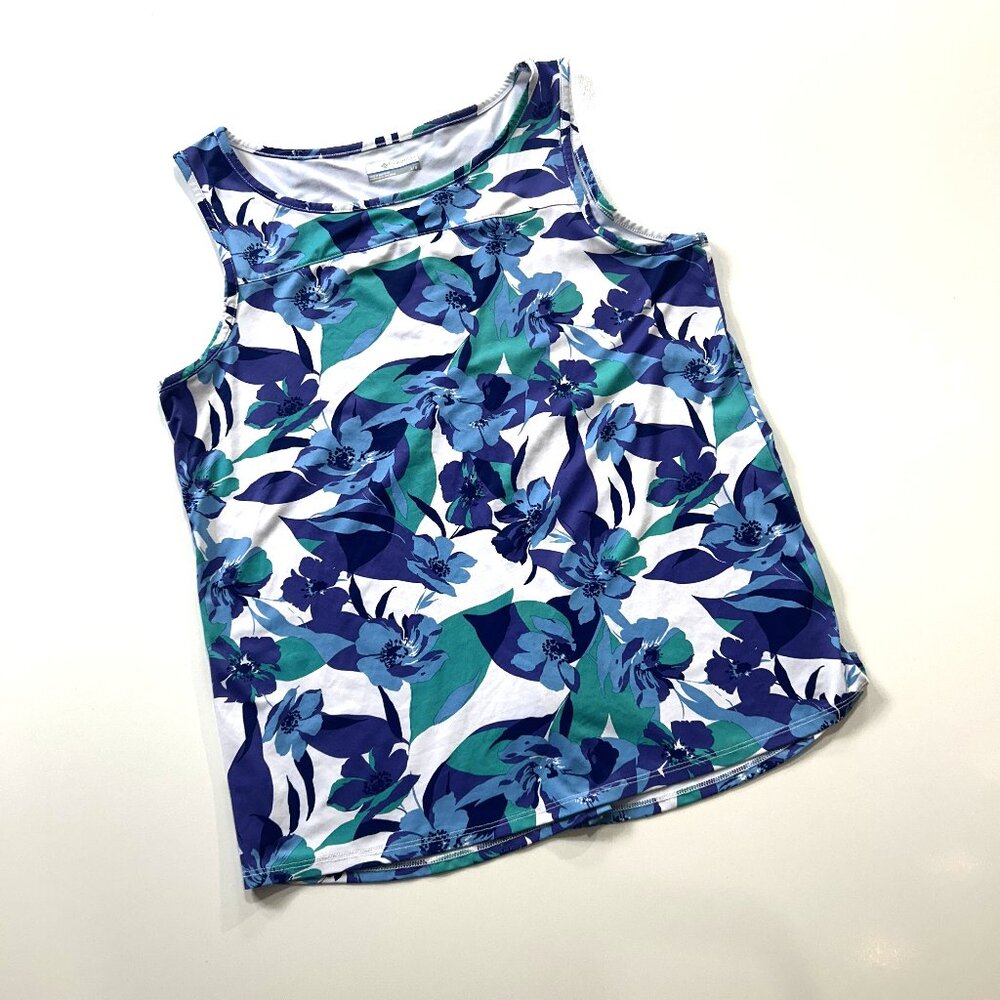 Columbia Chill River Pop Lotus Hiking Tank Top Women's L